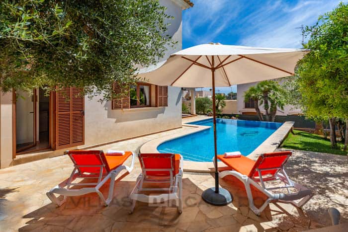 Villa Vidal, holiday house with pool fo 7 people, Porto Petro, Mallorca